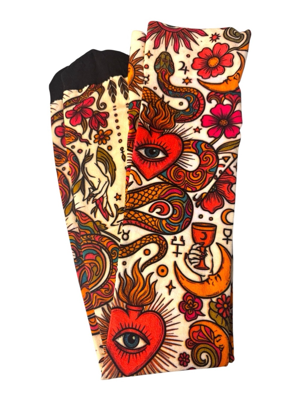Neon Soul Studio Tarot Mystic Snake Thigh High Over the Knee Socks Sz OS NEW